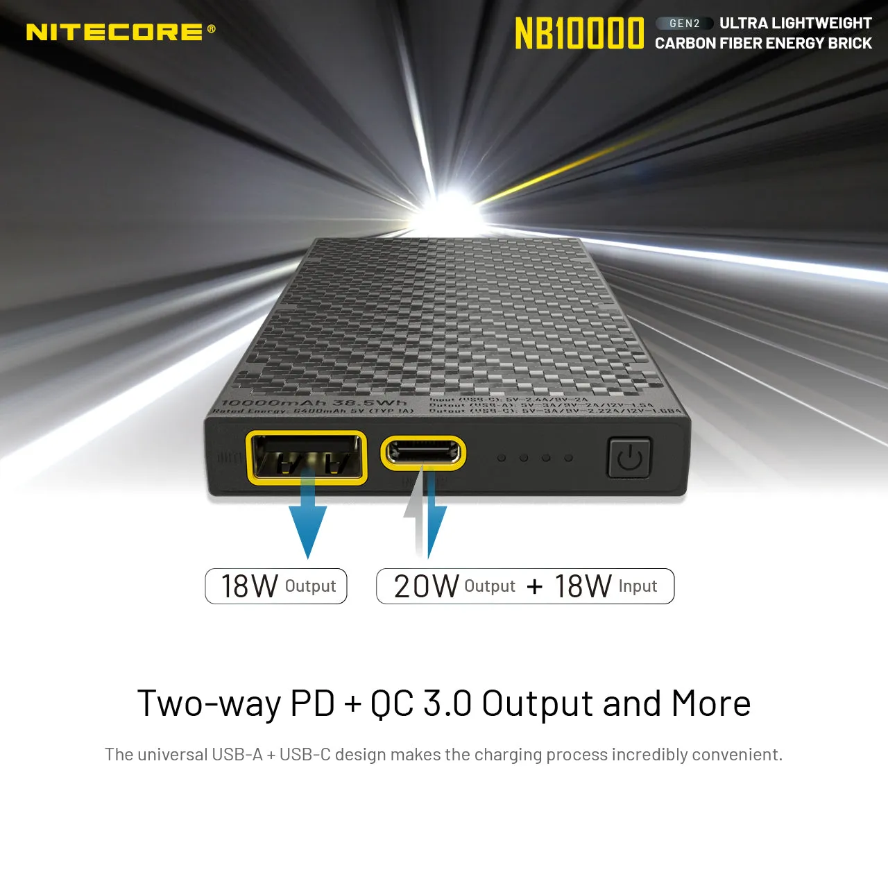 Nitecore NB10000 Gen 2 / NB20000 Ultra-Light Power Bank