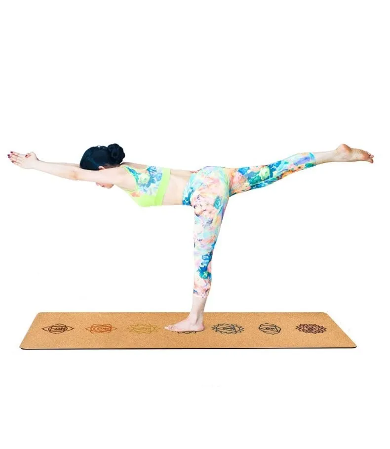 Non-Slip Natural Cork Yoga Mat With Bag