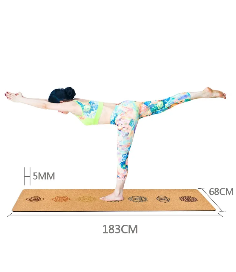 Non-Slip Natural Cork Yoga Mat With Bag