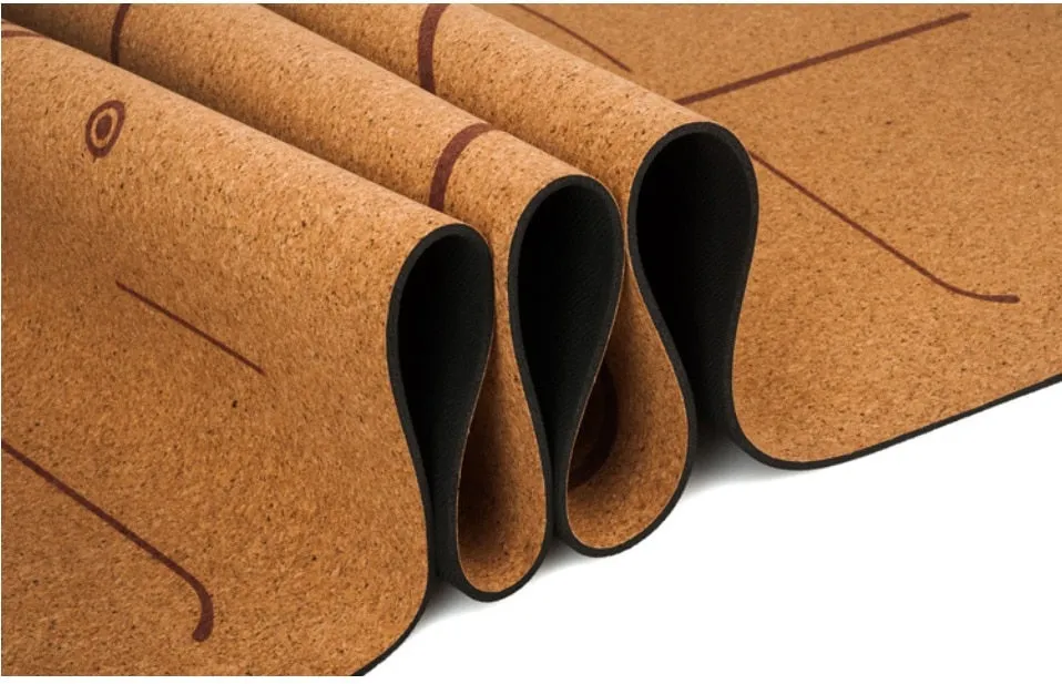 Non-Slip Natural Cork Yoga Mat With Bag