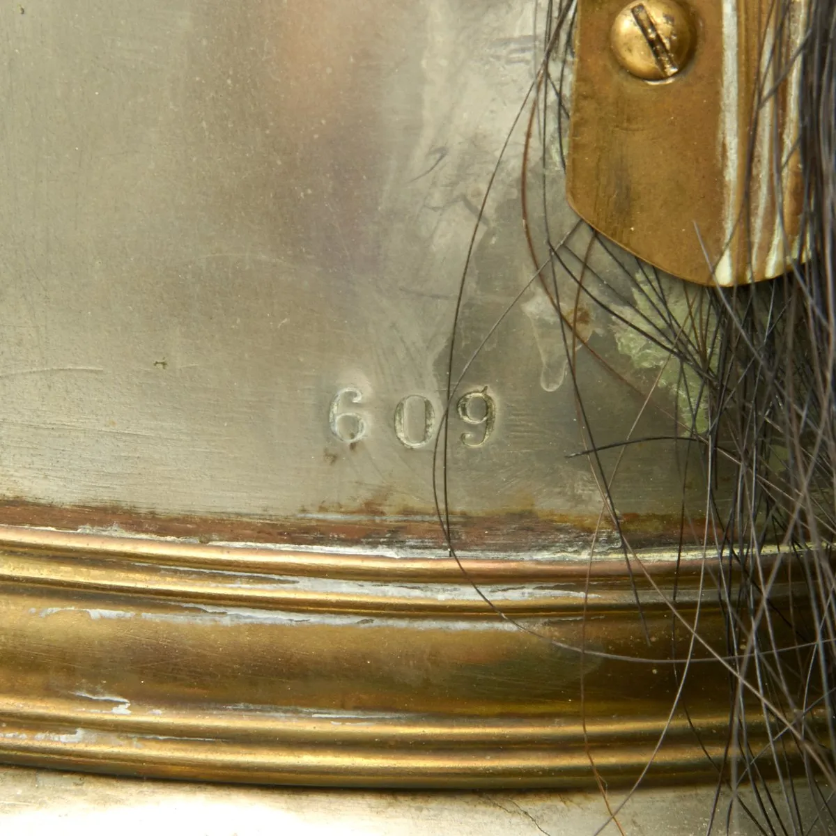 Original Belgian Cavalry 1848 Helmet with Lion Front Plate