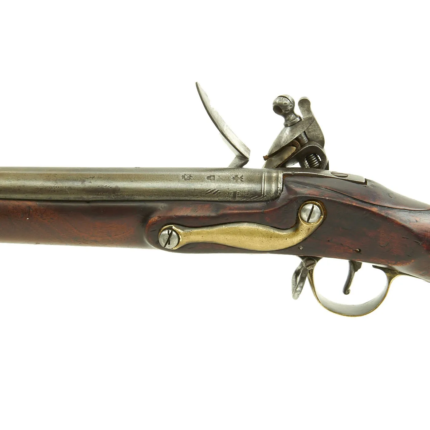 Original British East India Company Windus Pattern Brown Bess Flintlock Officer's Fusil with Bayonet - c. 1808