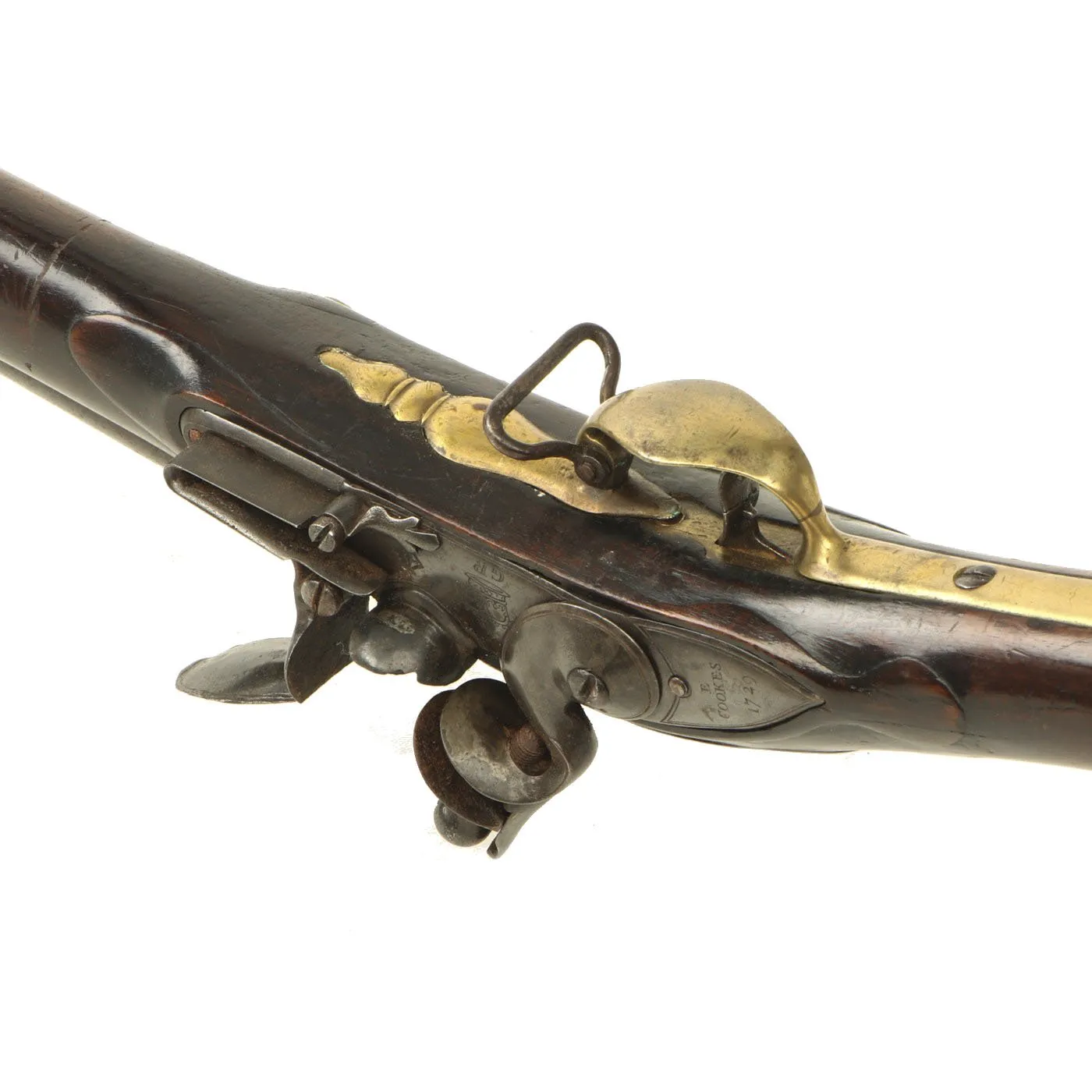 Original British P1730 Dated Long Land Pattern Brown Bess Flintlock Musket by Edward Cookes - Dated 1729