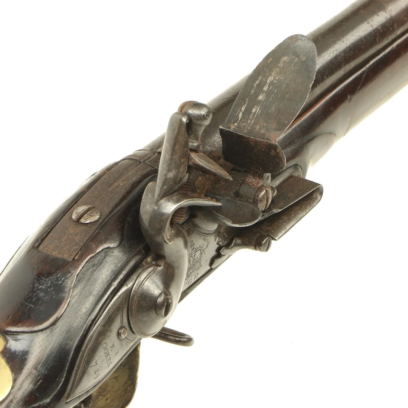 Original British P1730 Dated Long Land Pattern Brown Bess Flintlock Musket by Edward Cookes - Dated 1729