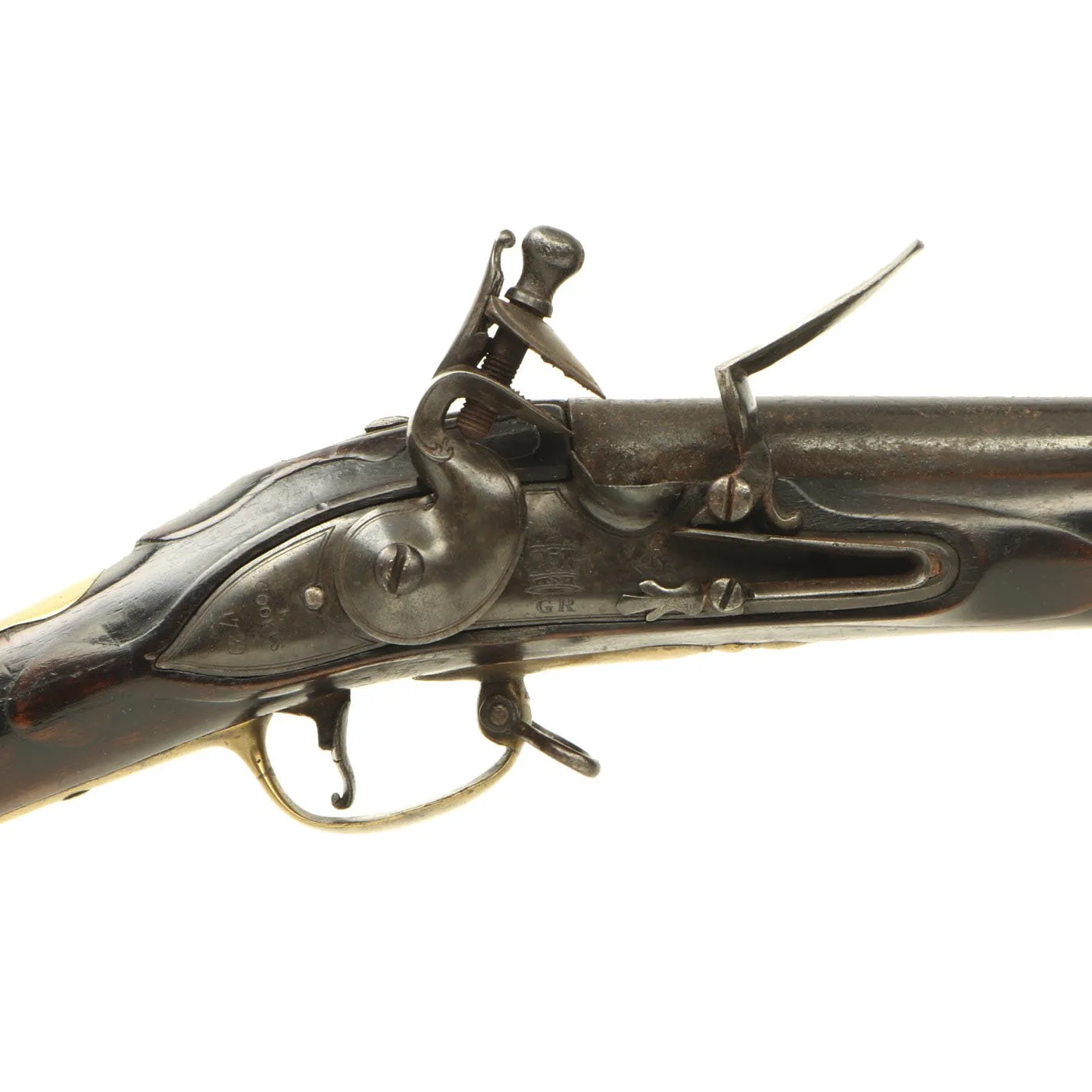 Original British P1730 Dated Long Land Pattern Brown Bess Flintlock Musket by Edward Cookes - Dated 1729