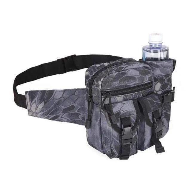 Outdoor Hip Pack for Water Bottle - Military Tactical Bag Waterproof Camping Hiking Pouch