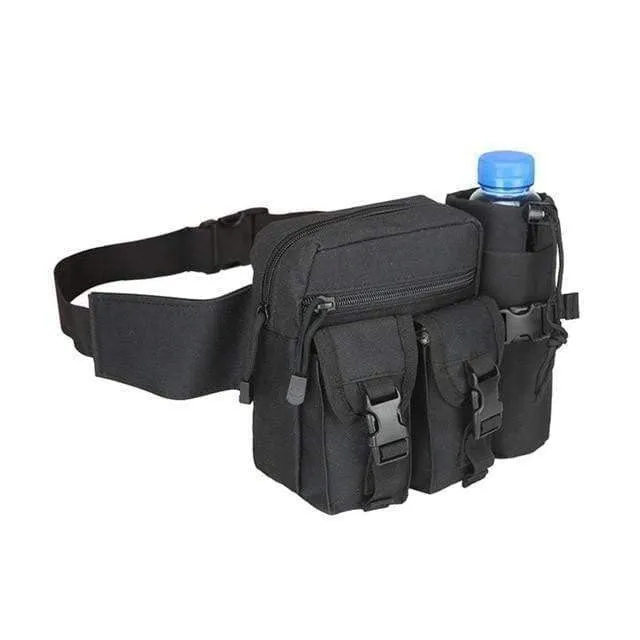 Outdoor Hip Pack for Water Bottle - Military Tactical Bag Waterproof Camping Hiking Pouch