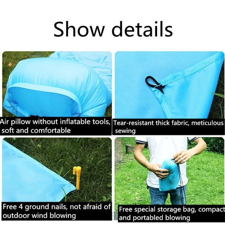 Outdoor Waterproof Air Pillow Picnic Mat Carrying Ground Sand Beach Grass Mat, Style:Four People(Random Color)