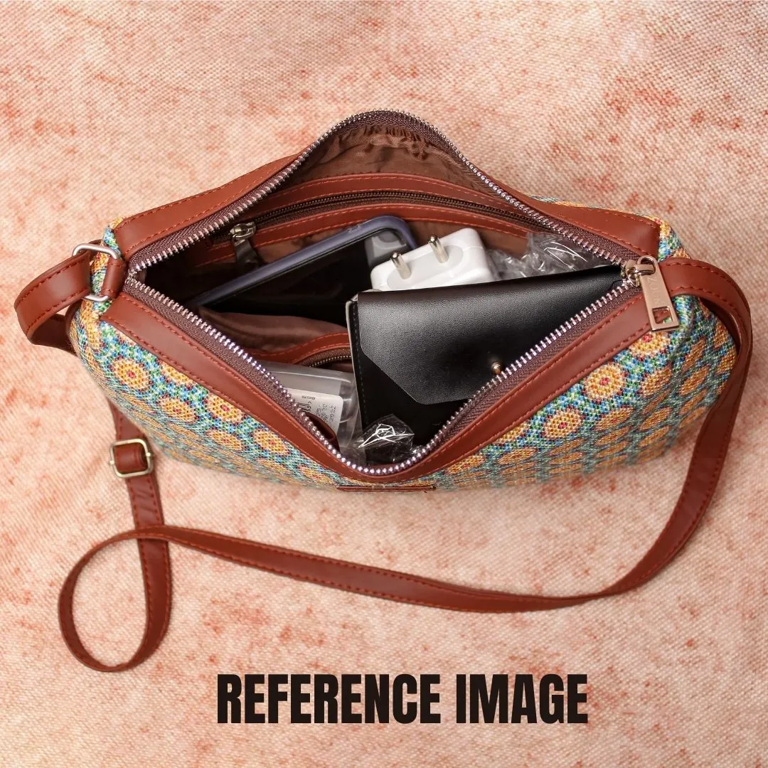 Paisley Print Structured Shoulder Bag