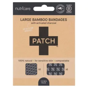 PATCH Large Bamboo Plasters (10 Mixed) - Activated Charcoal