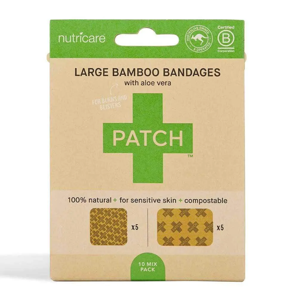 PATCH Large Bamboo Plasters (10 Mixed) - Aloe Vera