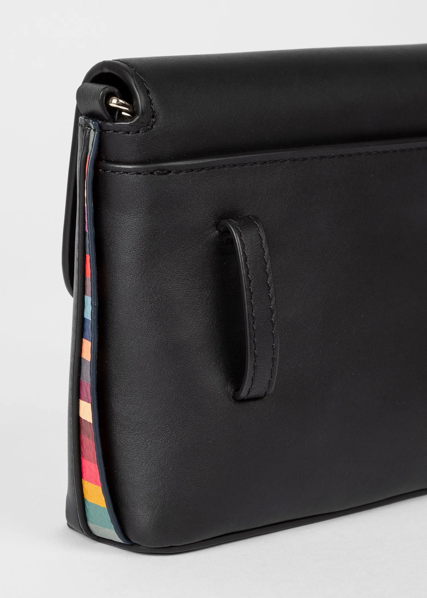 Paul Smith - Women's Black Leather Belt Bag With Swirl Trims