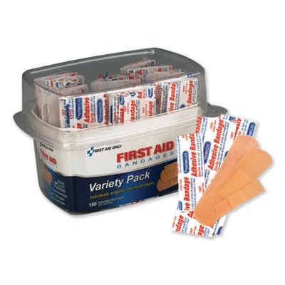 PhysiciansCare First Aid Bandages, Assorted, 150 Pieces/Kit (90095)