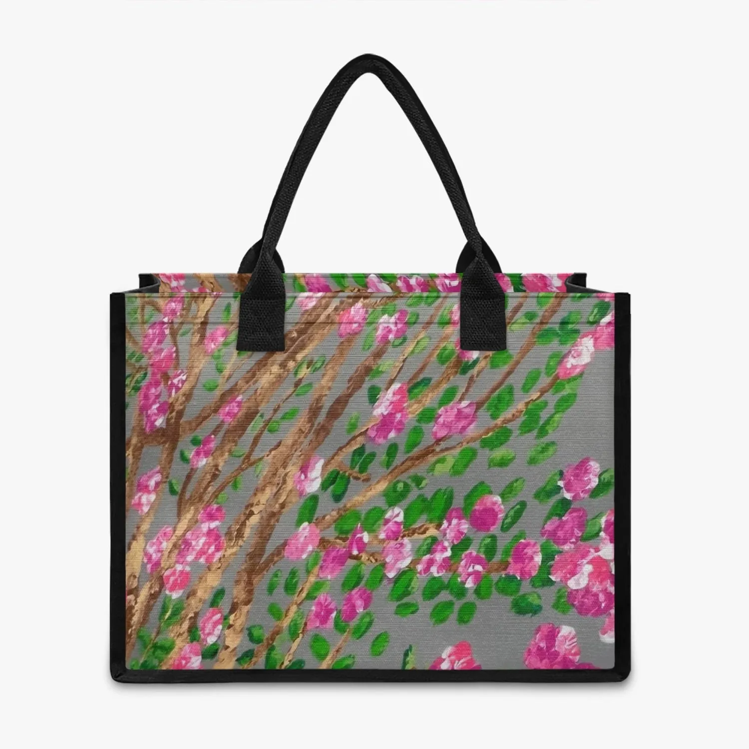 Pink Flowers Shopping Tote Bag