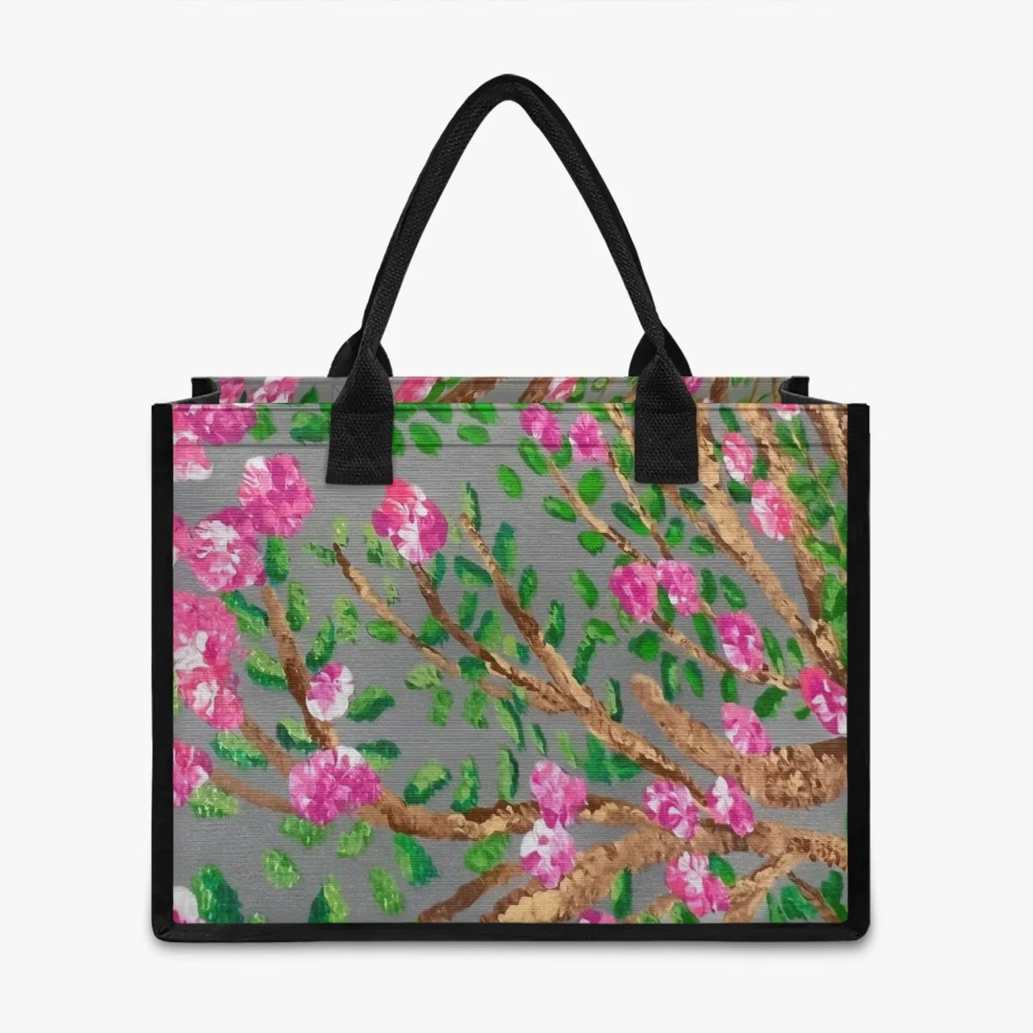 Pink Flowers Shopping Tote Bag