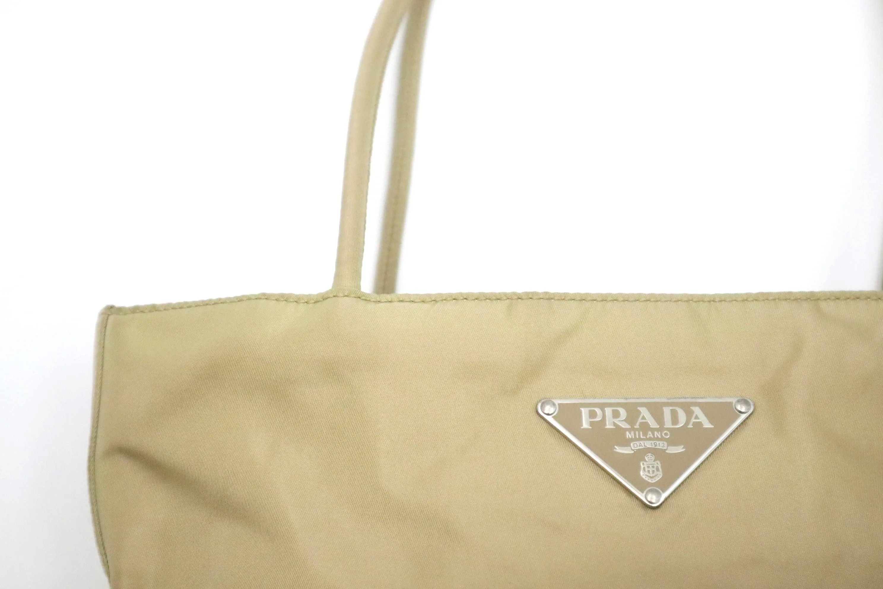 Prada Handbag in Gold Nylon