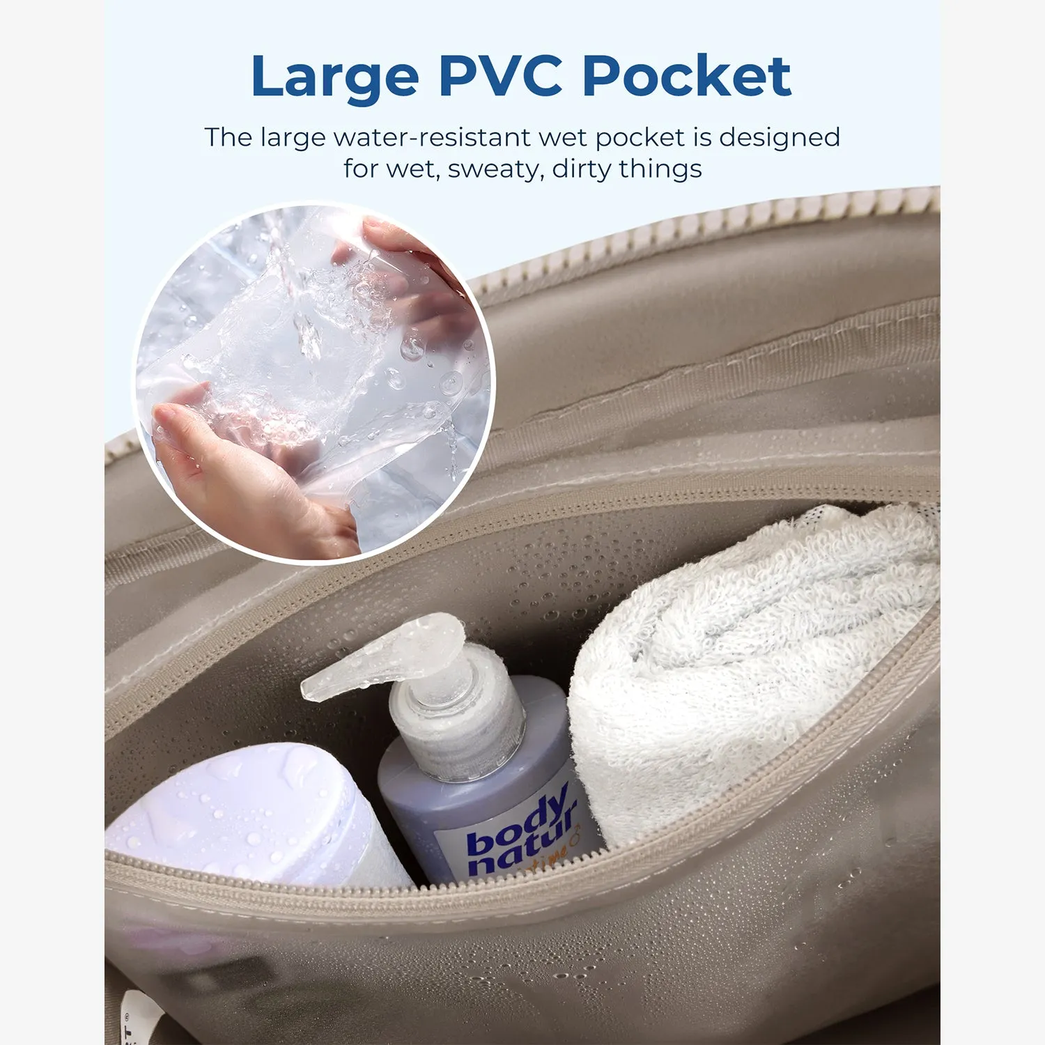 Puffy Water-Resistant Gym & Travel Duffle Bag