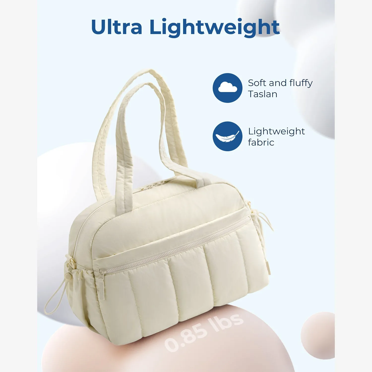 Puffy Water-Resistant Gym & Travel Duffle Bag