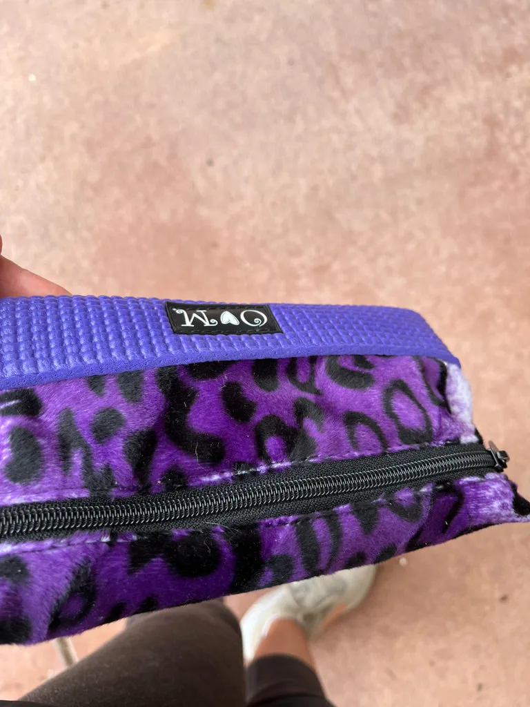 Purple Clutch Purse-Purple Faux Fur