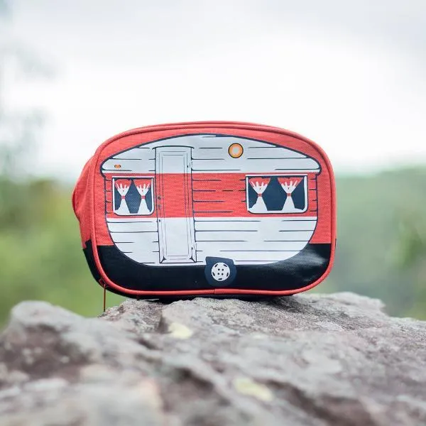 "Mini" Camper Van Toiletry Bag, Red