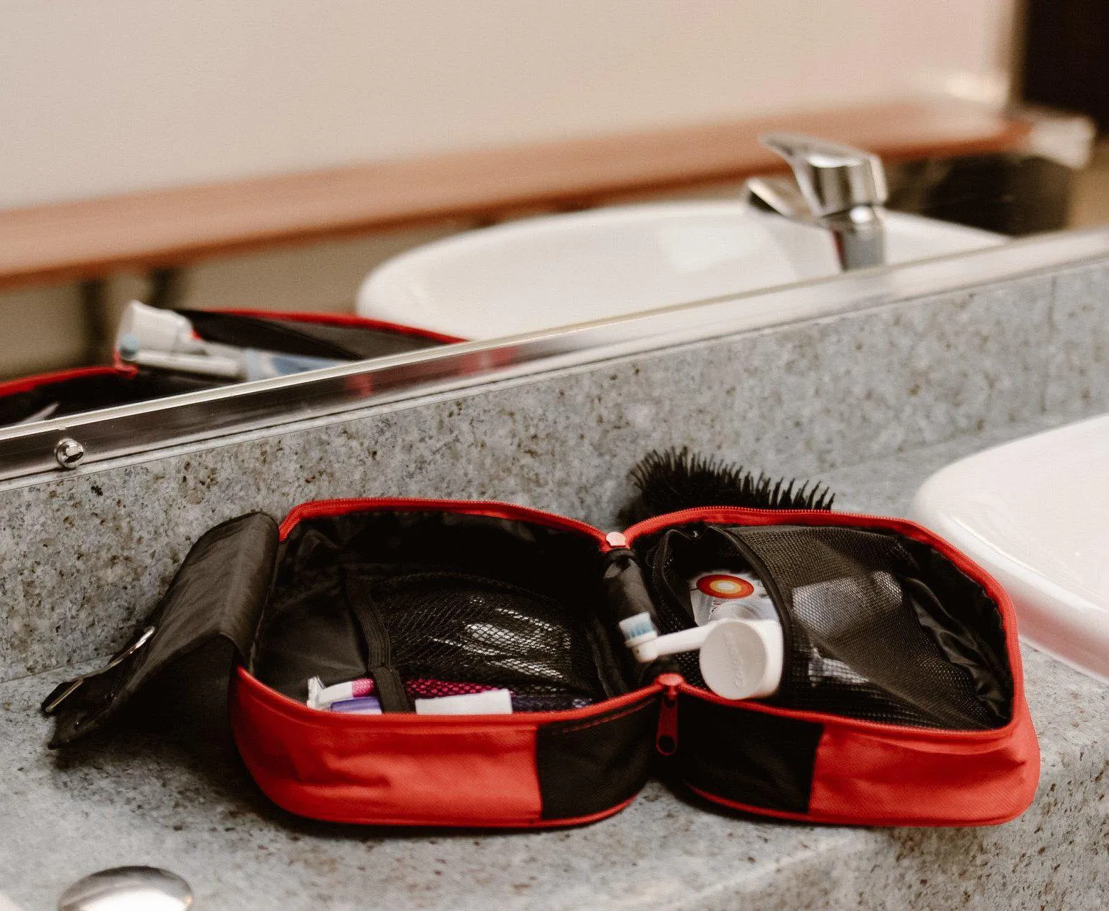 "Mini" Camper Van Toiletry Bag, Red