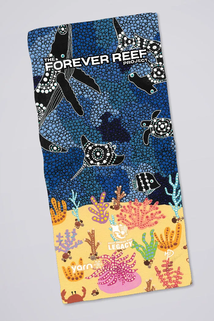 "Protect Our Coral To Save Our Reef" Beach Towel