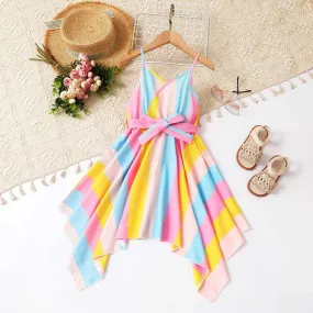 Rainbow Pleated Dress - Kids Girl