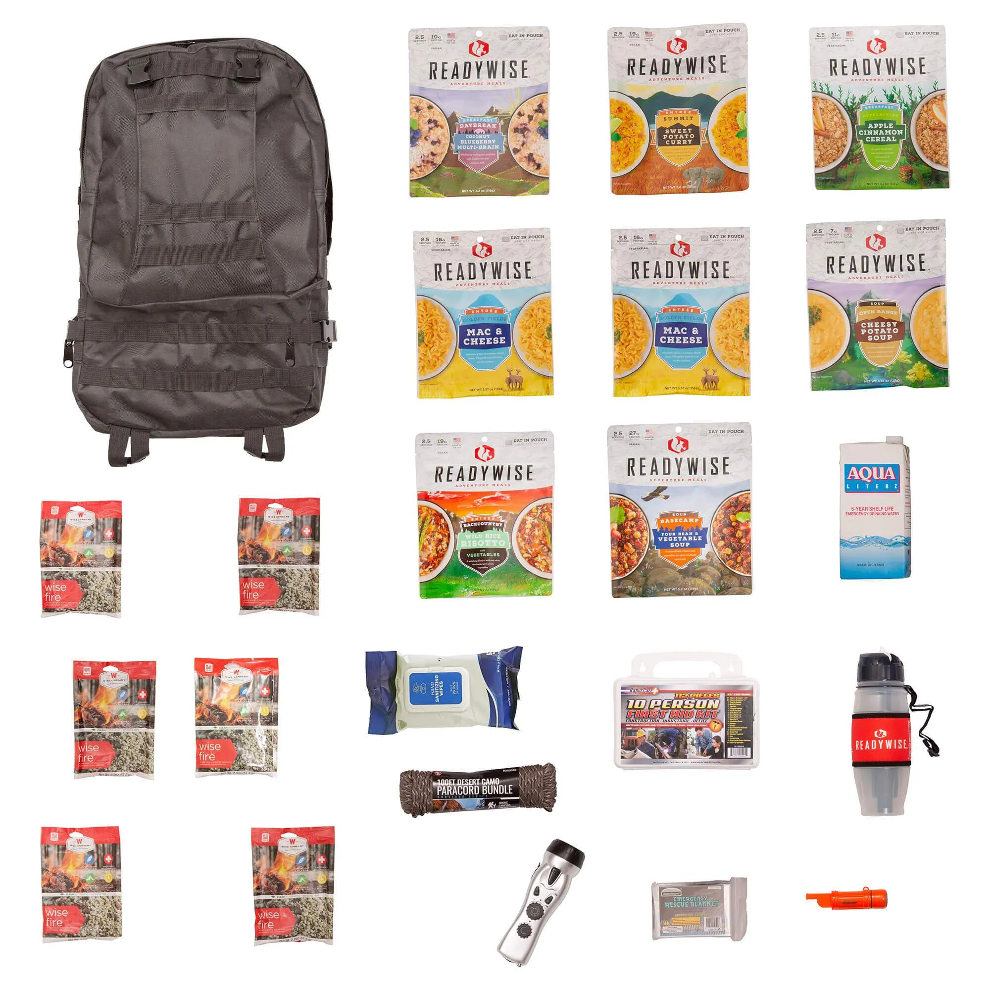 ReadyWise - Complete 2-Day Emergency Survival Backpack