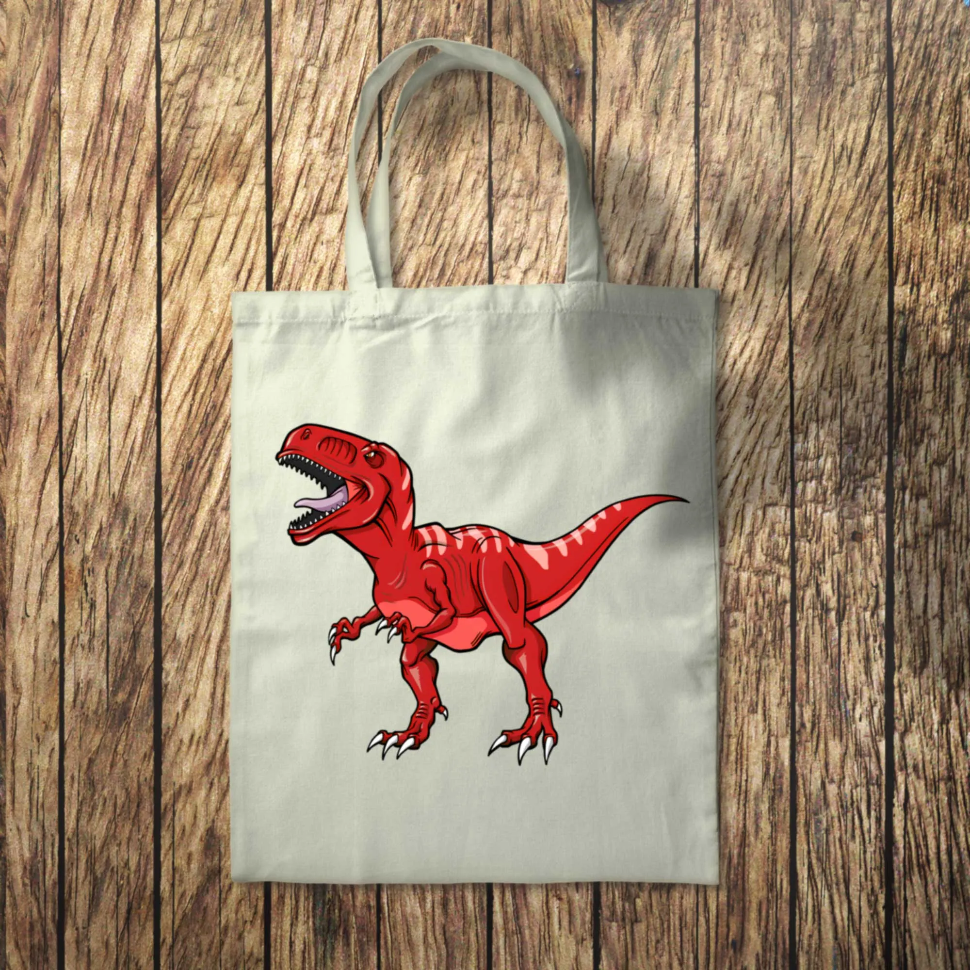 Red Dinosaur Tote Bag 10L Bag