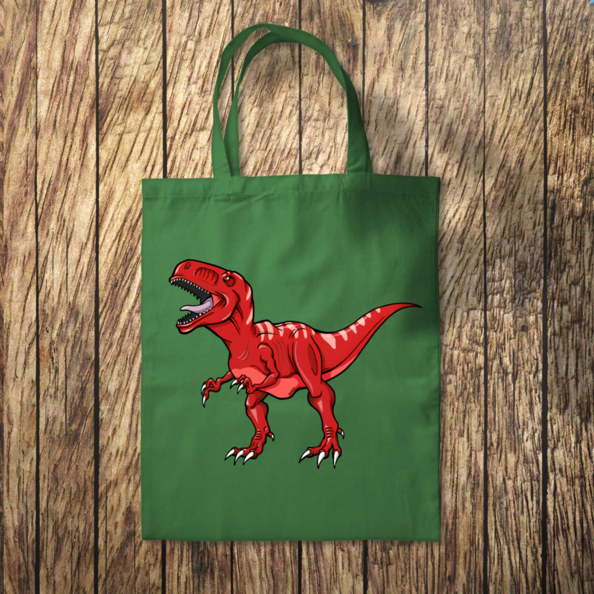 Red Dinosaur Tote Bag 10L Bag