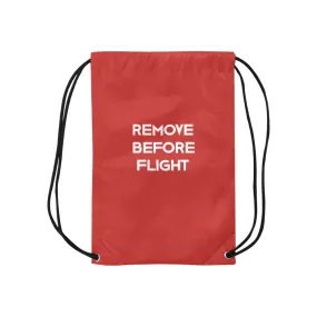 Remove before Flight Drawstring Bags  (Model 1604) (Small)