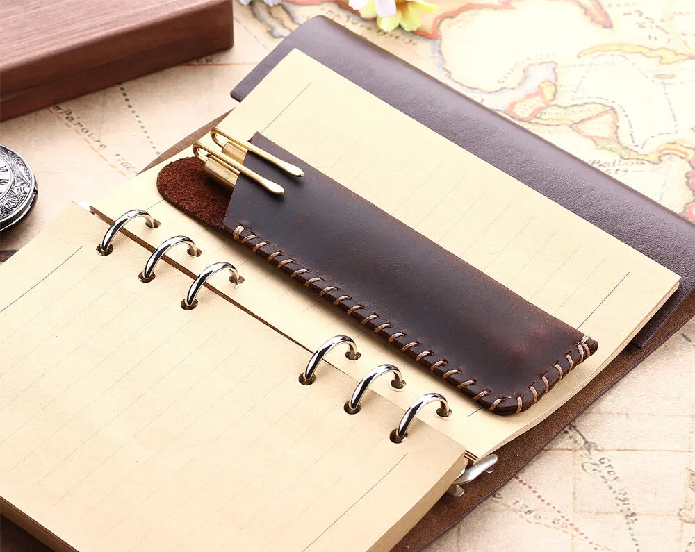 Retro Handmade Leather Fountain Pen Case/Holder