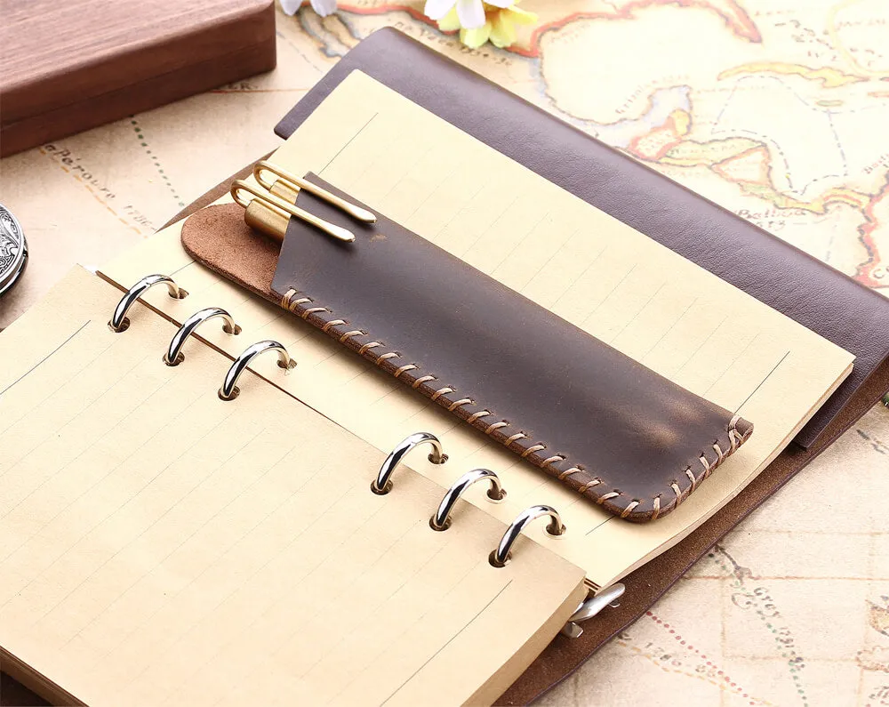 Retro Handmade Leather Fountain Pen Case/Holder