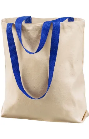 Royal Unisex Canvas Tote With Colored Straps