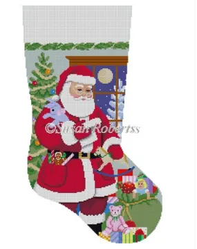 Santa's Toy Bag for Girls Stocking Canvas