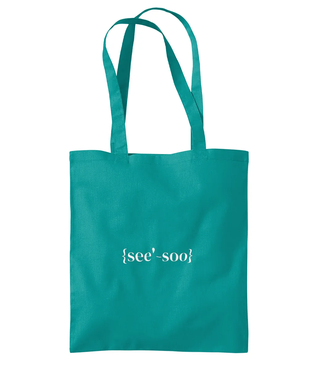 See'-soo "Signature" 100% Cotton Shoulder Tote