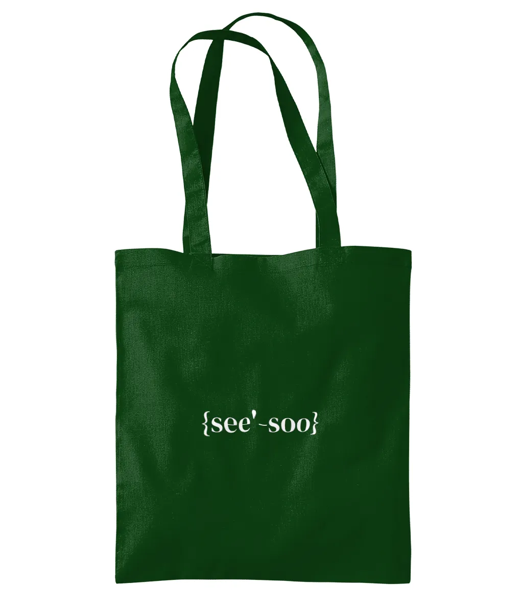 See'-soo "Signature" 100% Cotton Shoulder Tote