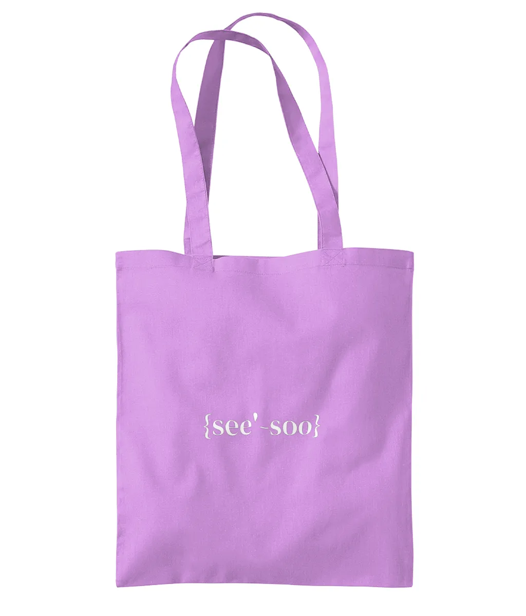 See'-soo "Signature" 100% Cotton Shoulder Tote