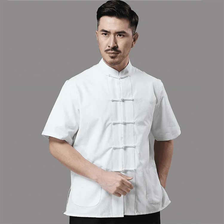 Short Sleeve Tang Shirt with 5 Buttons