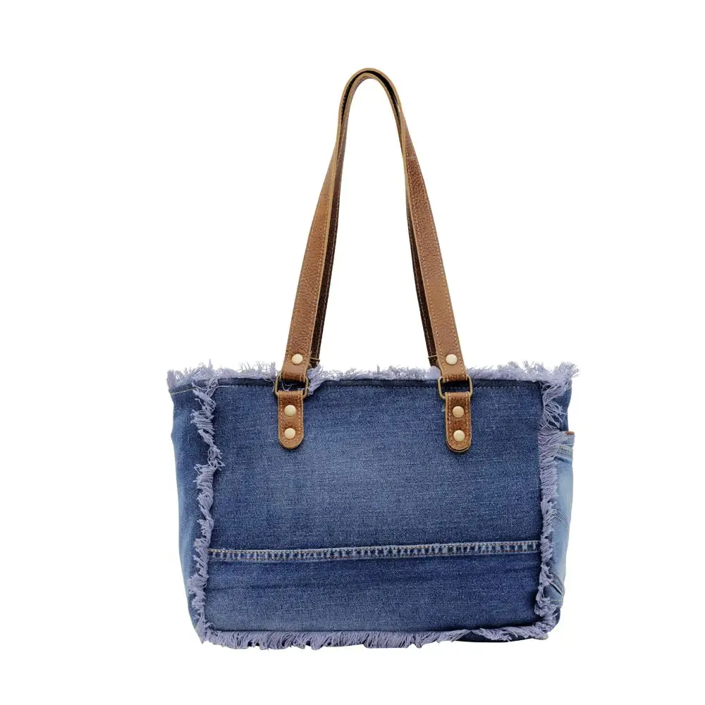 Sofia Canvas & Leather Shoulder Bag