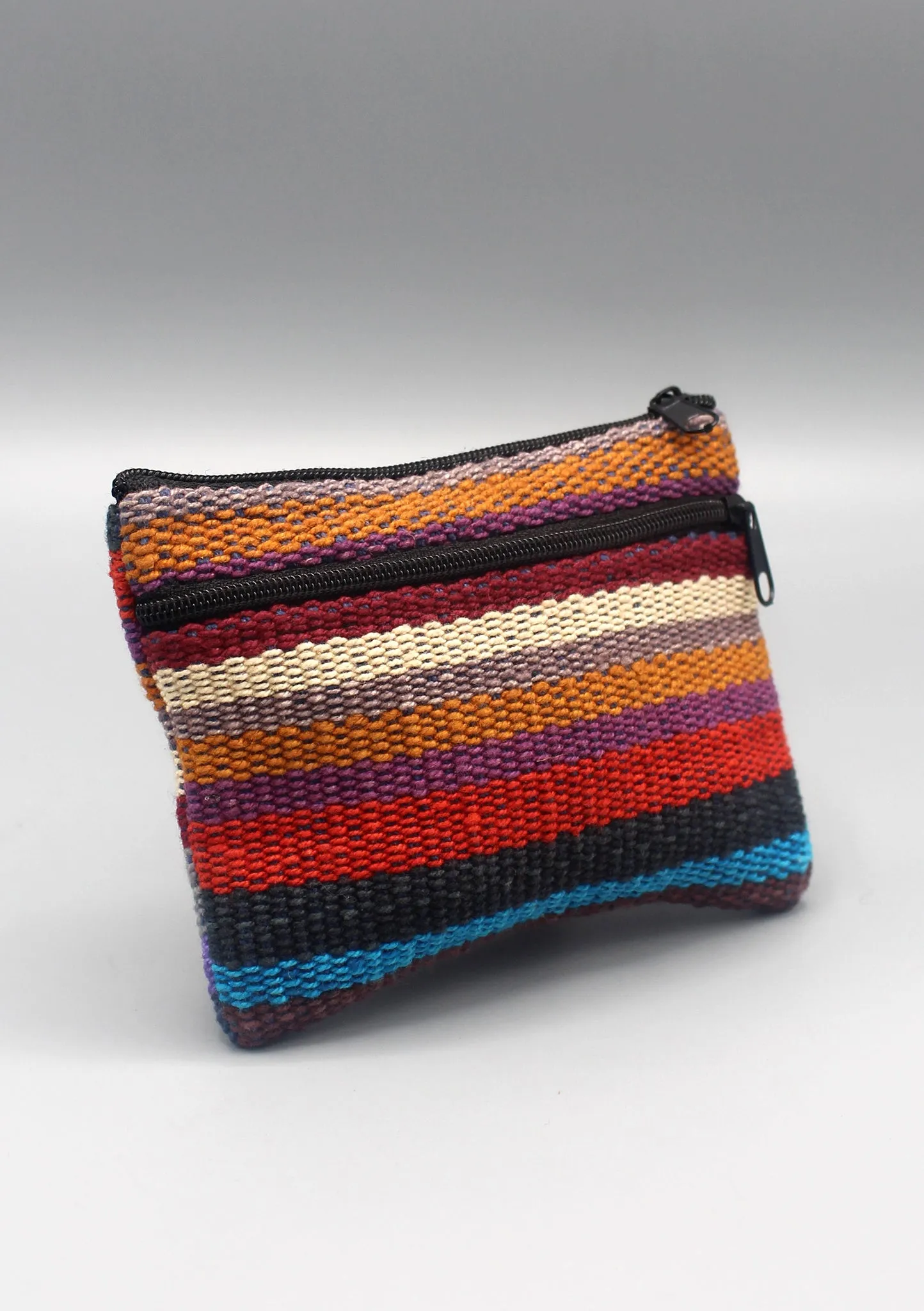 Stripe Cotton Hand-loomed Money Purse