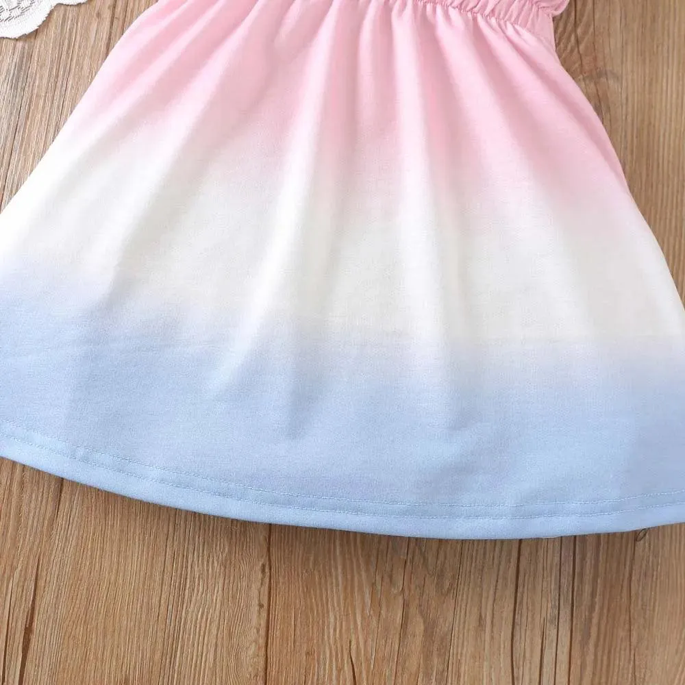 Summer Dress Gradient Color Casual Sleeveless - Toddler Girl