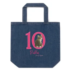 Sustainable denim tote bag, My Pickles Cat