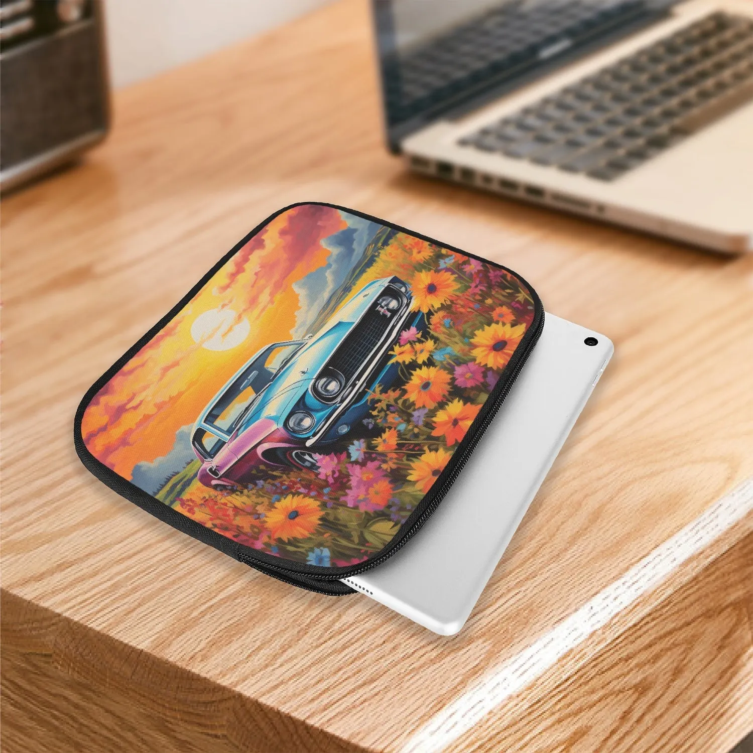 Tablet Sleeve - Car, Sunflowers, awd-627