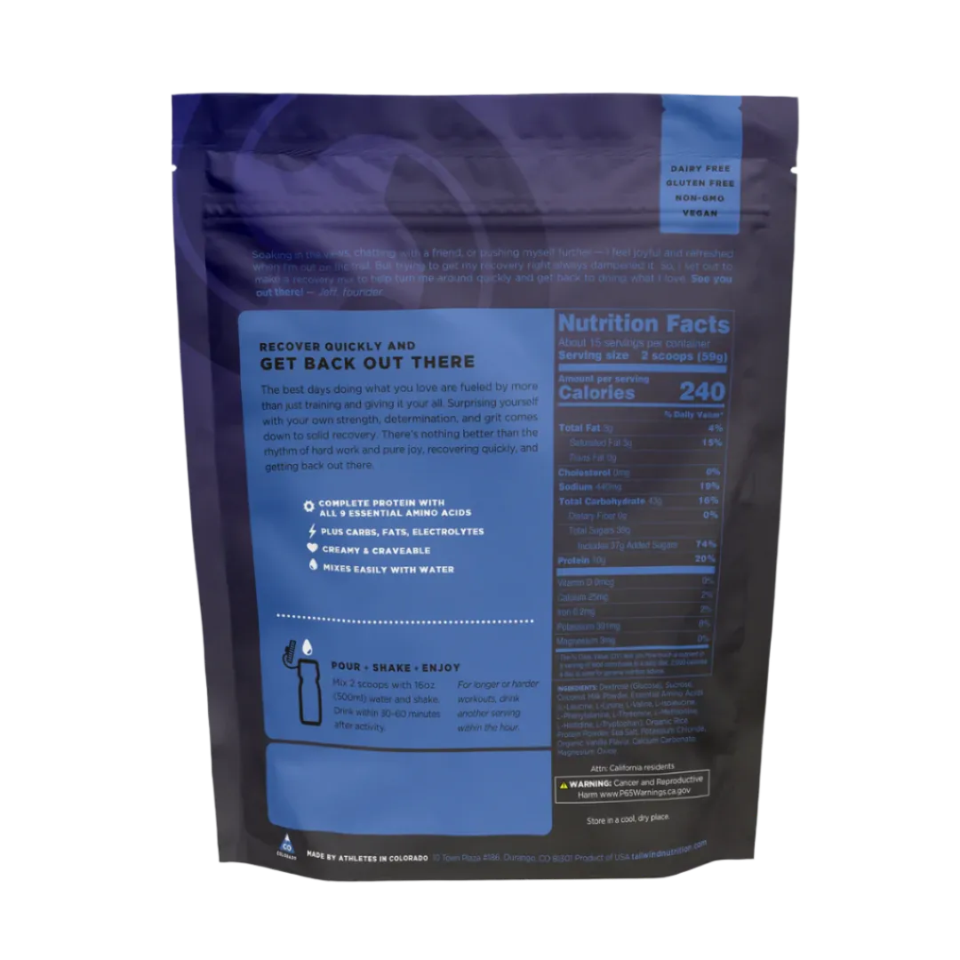 Tailwind Nutrition - Recovery Mix Bag - Vanilla