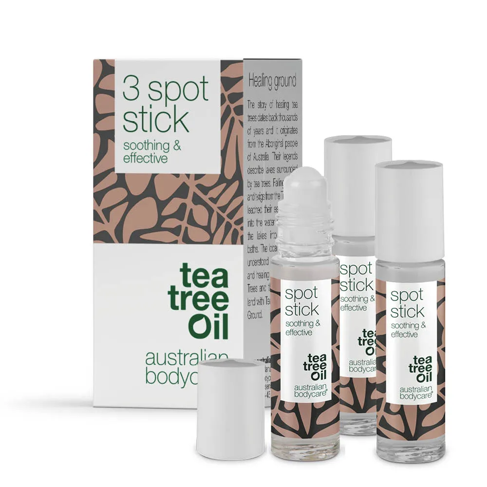 Tea Tree Oil spot treatment for congested skin — for the daily care of acne and effective against blemished skin, pimples and blackheads.