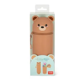 Teddy Bear 2 in 1 Silicone Pencil Case