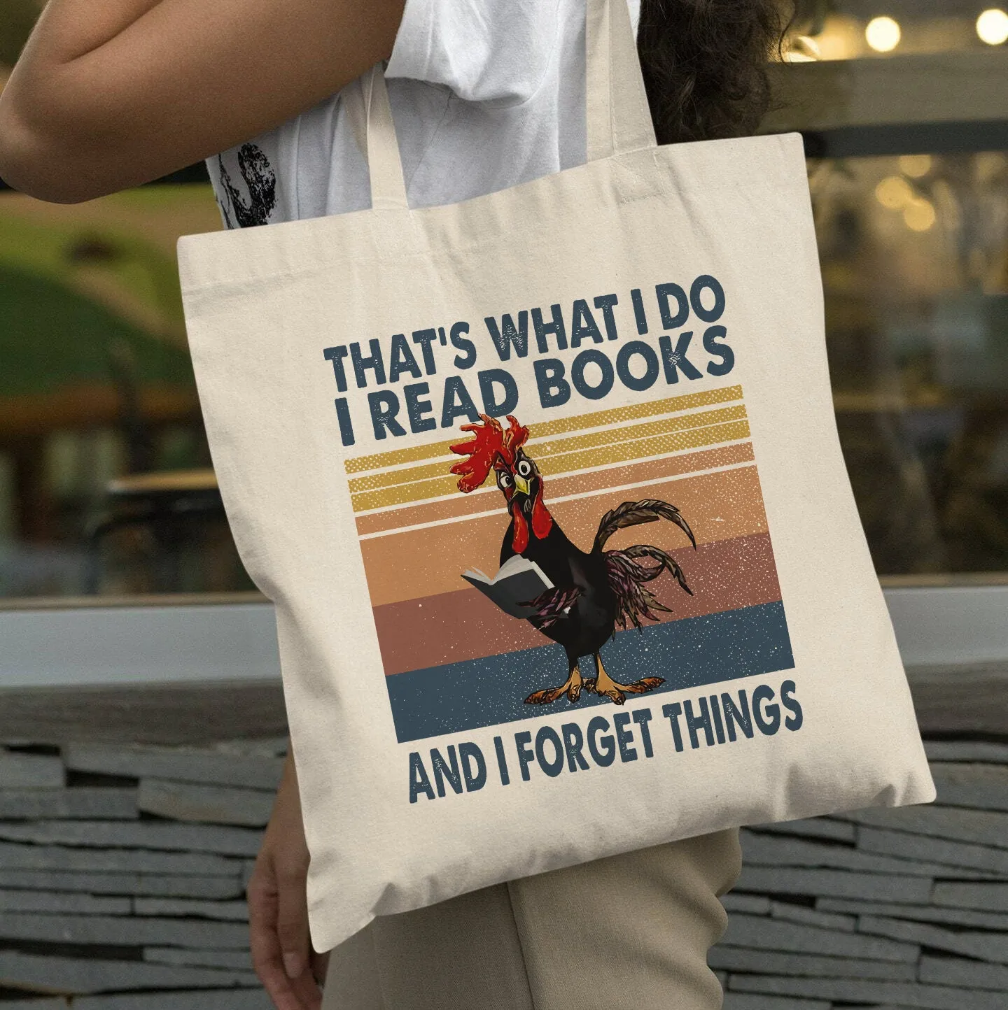 That's What I Do Rooster I Read Books And I Forget Things Book Lovers Gift TBW85