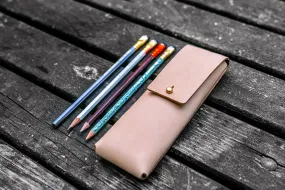 The Charcoal Leather Pencil Case for Blackwing Pencils - Undyed Leather