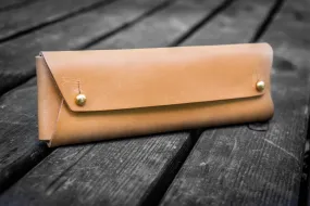 The Student Leather Pencil Case - Natural